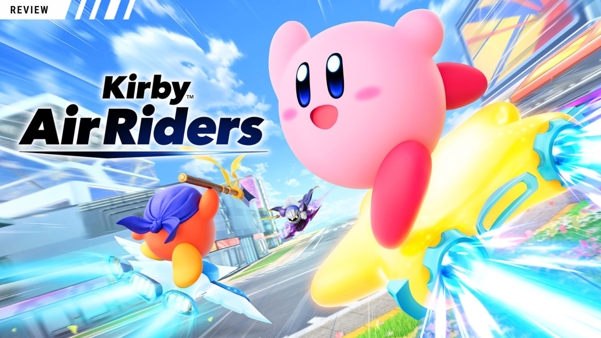 Titelbild zu Kirby Air Riders von Bandai Namco Studios Sora Ltd. und Bandai Namco Studios für Nintendo Switch 2