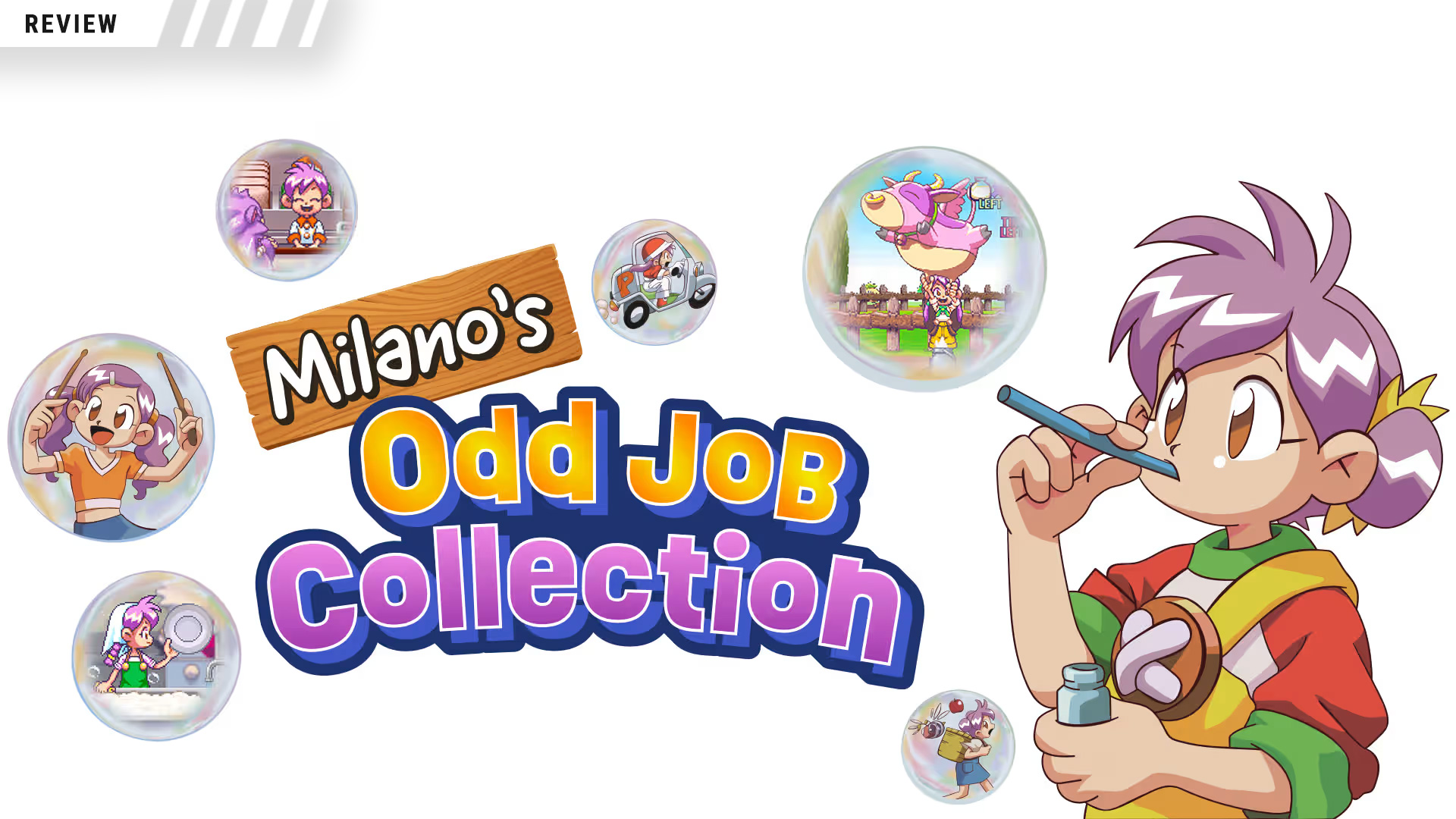 Titelbild zu Milano's Odd Job Collection von Hilltop Works, XSEED Games und Implicit Conversions