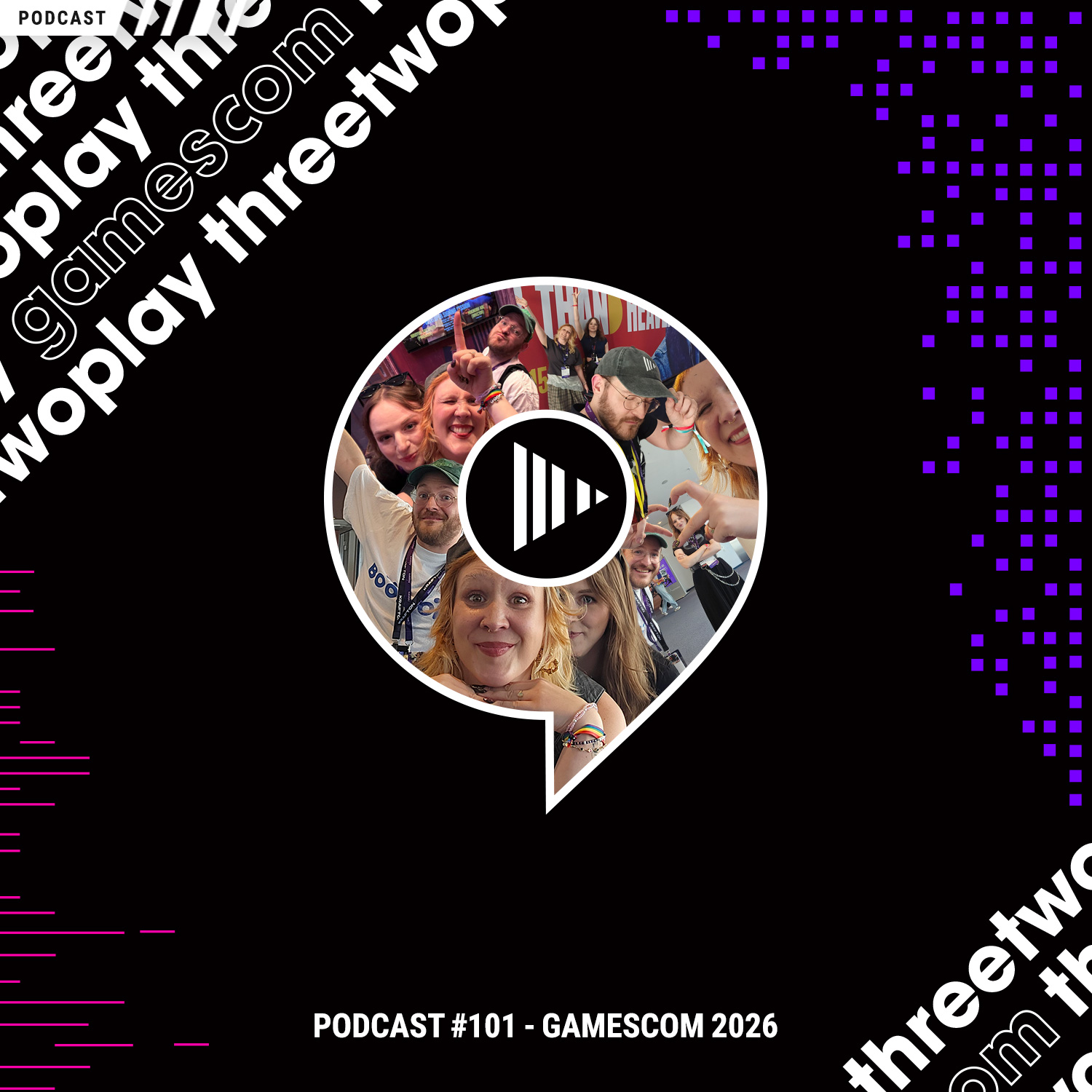 Podcast-Cover zur 101. Folge des ThreeTwoPlay Podcasts zur gamescom 2026